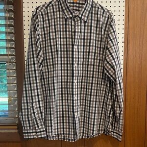 Tailor Vintage Black and White Plaid Shirt